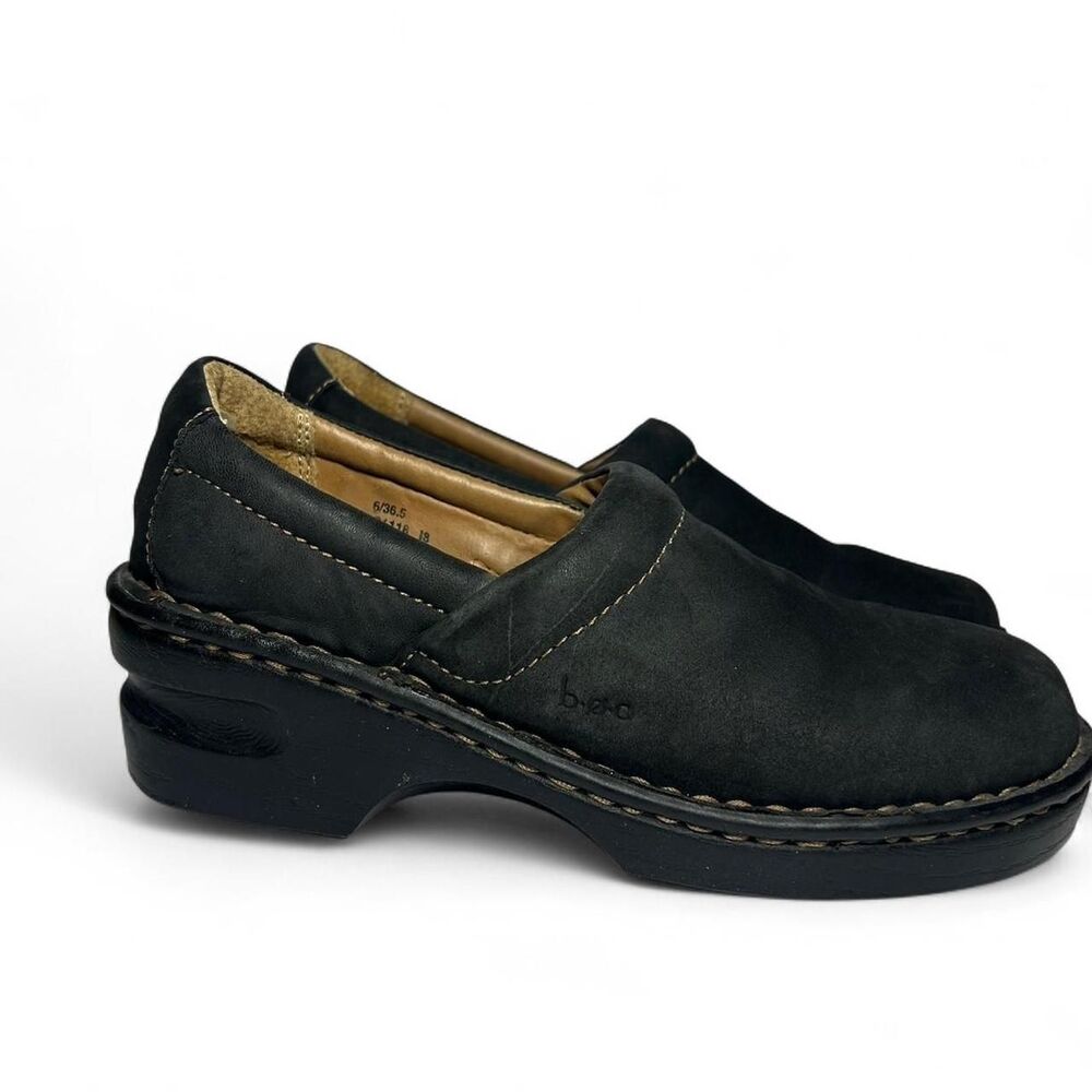 B.O.C. Born Black leather clogs 6